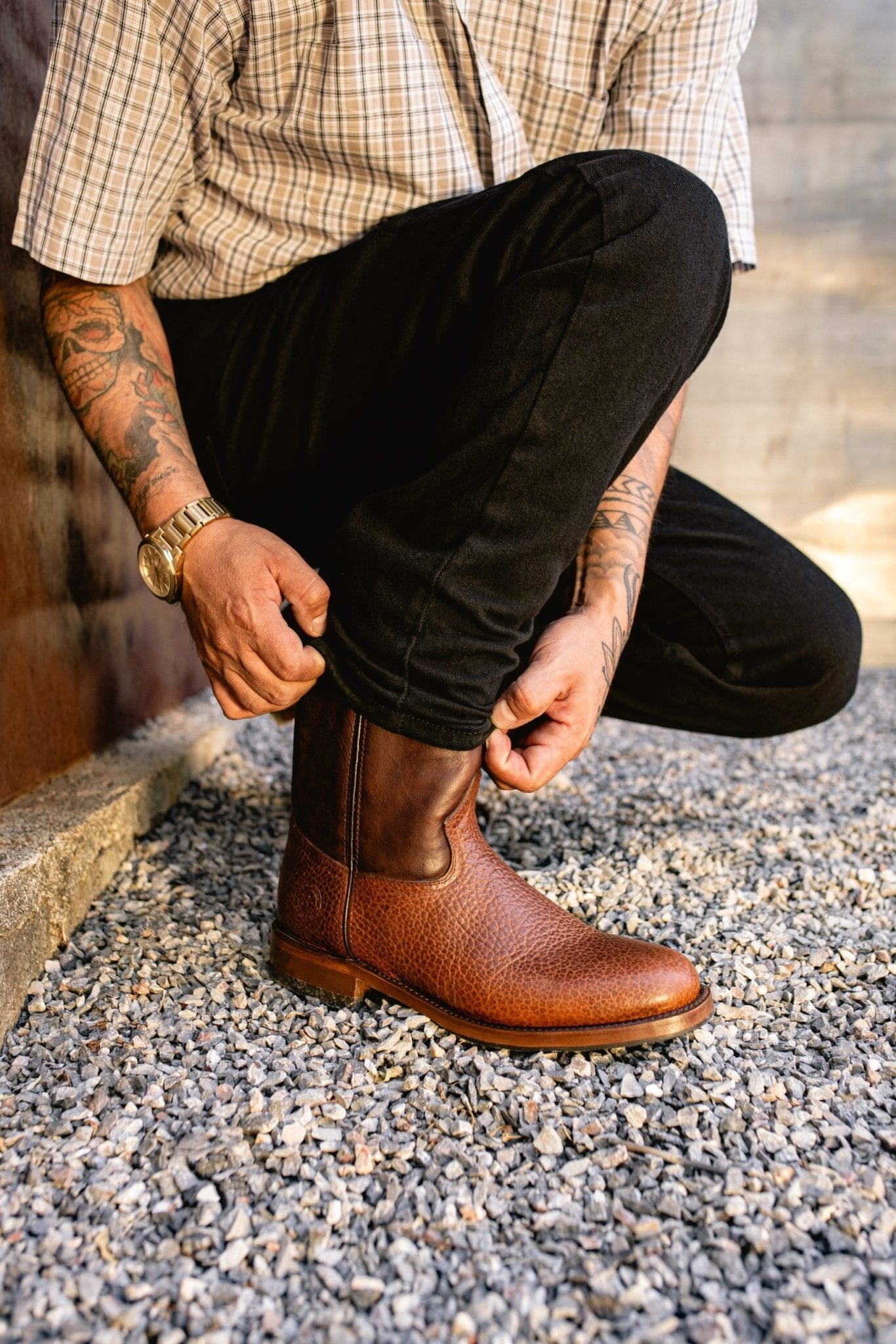 SIETELEGUAS ROPER 1000 BISONTE DARK - PACHECO BOOT CO